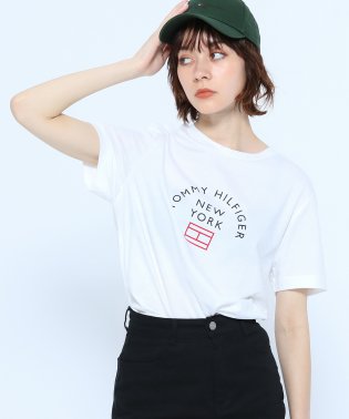 TOMMY HILFIGER/アーチロゴプリントTシャツ/504729900