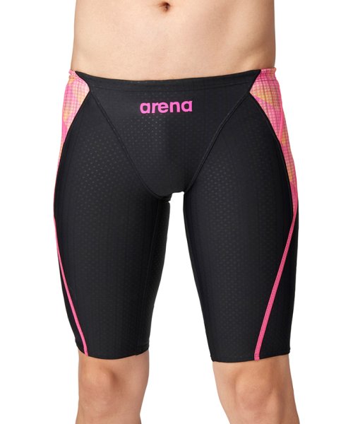 arena (アリーナ)/【FINA承認】アクアレーシング ジュニアハーフスパッツ【アウトレット】/ブラック×ピンク