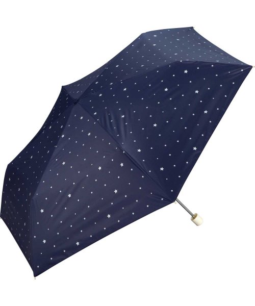 Wpc．(Wpc．)/【Wpc.公式】日傘 遮光スタースタッズ ミニ 50cm 完全遮光 UVカット100% 晴雨兼用 /ネイビー