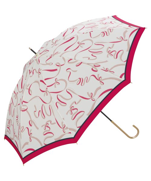 Wpc．(Wpc．)/【Wpc.公式】雨傘 リボンスカーフ  58cm 継続はっ水 晴雨兼用 レディース 長傘/PK