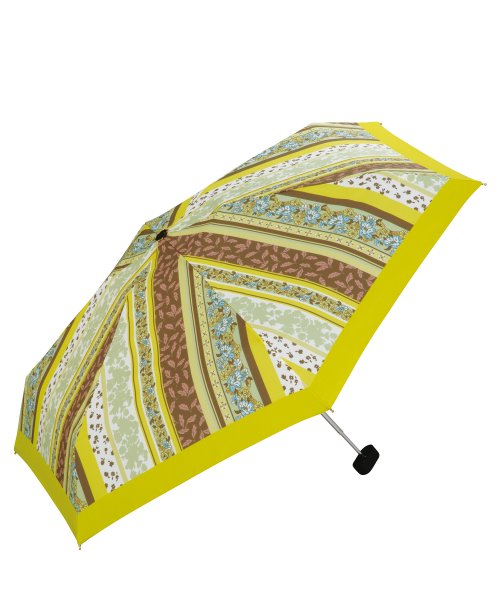 Wpc．(Wpc．)/【Wpc.公式】雨傘 パターンストライプ ミニ 50cm 晴雨兼用 レディース 折りたたみ 折り畳み 折りたたみ傘/YE
