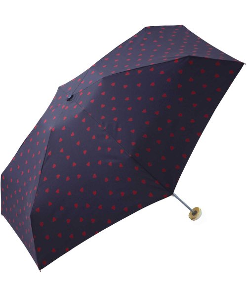 Wpc．(Wpc．)/【Wpc.公式】雨傘 ジャギーハート ミニ  50cm 晴雨兼用 軽量 レディース 折りたたみ 折り畳み 折りたたみ傘/NV