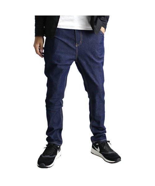サルエルパンツ メンズ デニム ストレッチ スキニーパンツ ジーンズ メンズファッション M L Ll Geneless Geneless Magaseek