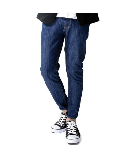 スキニー メンズ デニム ジーンズ ストレッチ 選べる裾丈 デニムスキニー S M L Ll Xl Geneless Geneless Magaseek