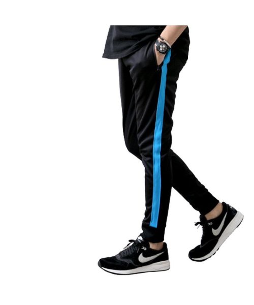 セール ジャージ メンズ ジョガーパンツ ジャージパンツ ラインパンツ ストレッチ ルームウェア スリム 細身 Geneless Geneless Magaseek