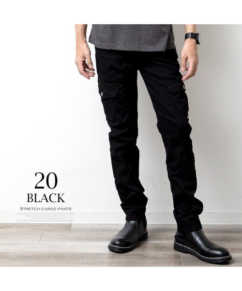 カーゴパンツ メンズ ストレッチ スリム チノパン スキニー ミリタリー スキニーパンツ 細め タイト Geneless Geneless Magaseek