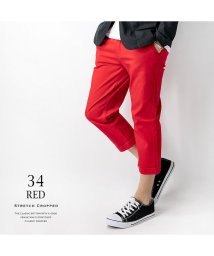  GENELESS(GENELESS)/クロップドパンツ メンズ ストレッチ ハーフパンツ チノパン レギュラー レッド 赤 ベージュ ブラック/レッド