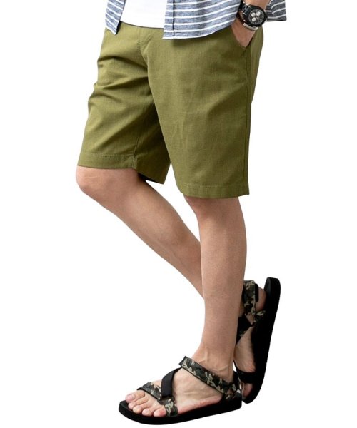 ショートパンツ ハーフパンツ メンズ 膝上 綿麻 コットンリネン 夏服 春夏 短パン M L Ll Geneless Geneless Magaseek