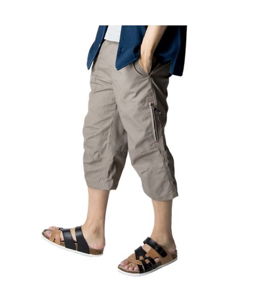 Geneless Geneless ハーフパンツ カーゴパンツ メンズ ファーストダウン ひざ下 ゆったり ベーカークロップドパンツ 7分丈 Magaseek