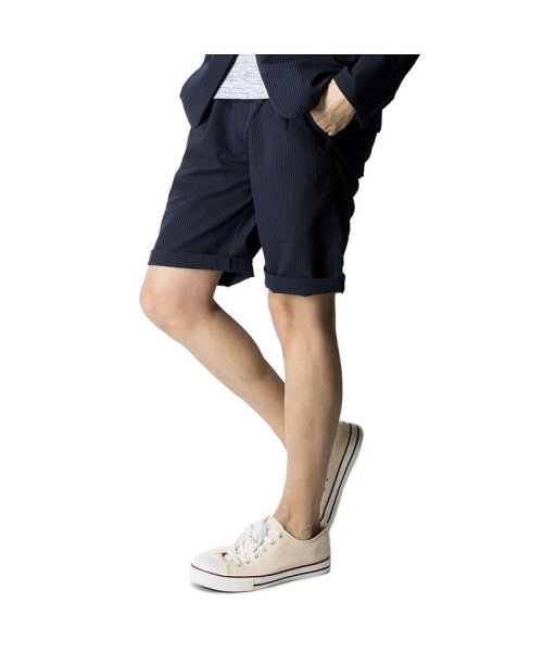 セール ショート アンクル メンズ 夏 パンツ ハーフパンツ アンクルパンツ シアサッカー ショートパンツ Geneless Geneless Magaseek