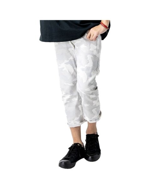 セール クロップドパンツ メンズ 7分丈 ストレッチ カツラギ 綿 シンプル 膝下 ショート パンツ 無地 Geneless Geneless Magaseek