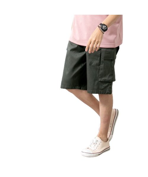セール カーゴパンツ メンズ ハーフパンツ ゆったり ハイウエスト 綿100 ショートパンツ 夏 カーゴ パンツ Geneless Geneless Magaseek