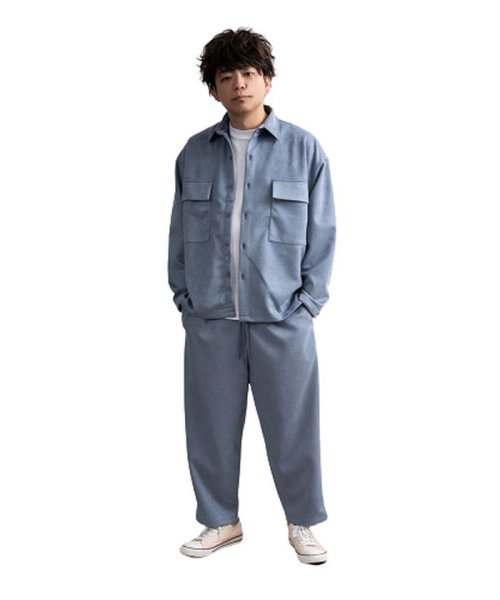 セットアップ メンズ 秋冬 カットスウェード Cpoジャケット ゆったり サルエルパンツ シャツジャケット セット カバーオール Geneless Geneless Magaseek