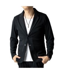  GENELESS(GENELESS)/テーラードジャケット メンズ 長袖 七分袖 アウター 大きいサイズ 全4色 ネイビー ブルー 黒 グレー/ブラック系1