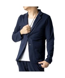  GENELESS(GENELESS)/テーラードジャケット メンズ 長袖 七分袖 アウター 大きいサイズ 全4色 ネイビー ブルー 黒 グレー/ネイビー系1