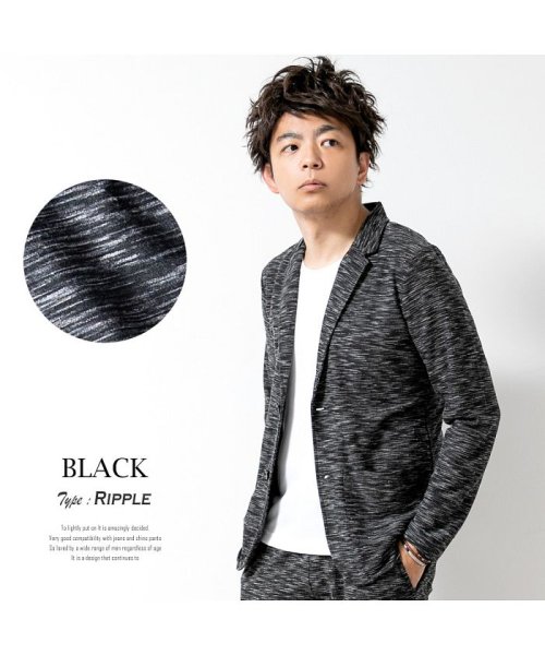 テーラードジャケット メンズ 秋 ブレザー 長袖 ストレッチ 伸縮性 おしゃれ 無地 シンプル リップル Geneless Geneless Magaseek