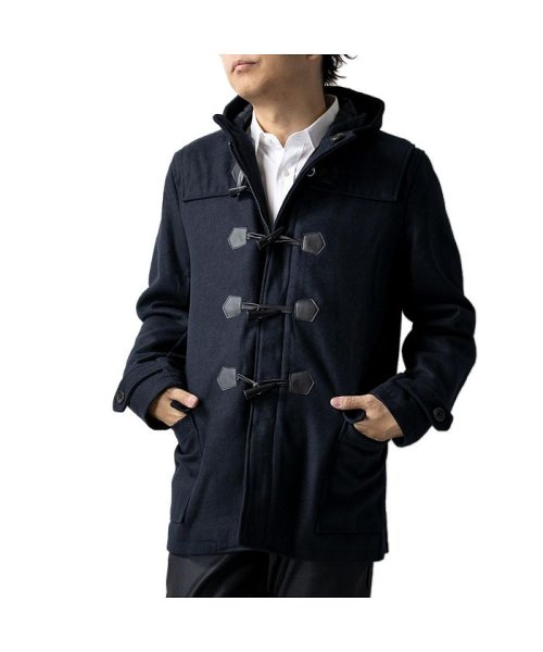 セール ダッフルコート メンズ ウール ジャケット アウタ ショートダッフルコート ダッフルパーカ ショート Geneless Geneless Magaseek