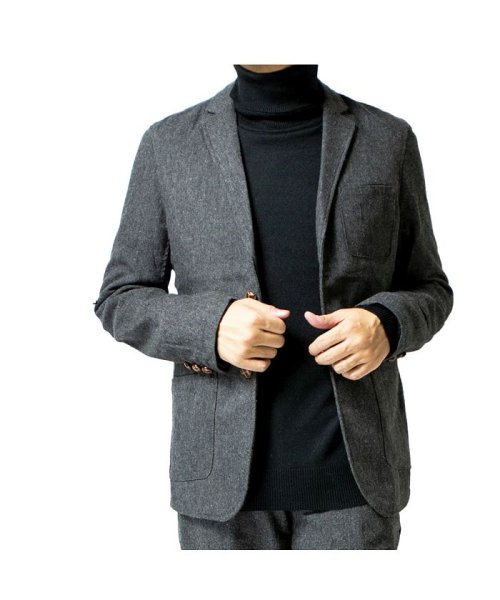 テーラードジャケット メンズ ウール ツイード 暖かい 秋冬 テーラード ジャケット ブルゾン アウター Geneless Geneless Magaseek