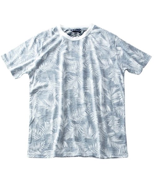 セール Tシャツ メンズ 半袖 総柄 花柄 半袖ｔシャツ ボタニカル Uネック クルーネック T Cコットン Geneless Geneless Magaseek