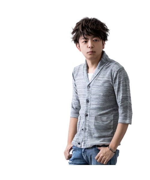 カーディガン メンズ 7分袖 ショールカーディガン 春 薄手 カーデ テレワーク 在宅 全4色 Geneless Geneless Magaseek