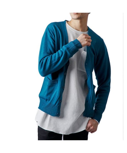 セール カーディガン メンズ ニットカーディガン Vネック カシミヤタッチ セーター 長袖 無地 シンプル Geneless Geneless Magaseek