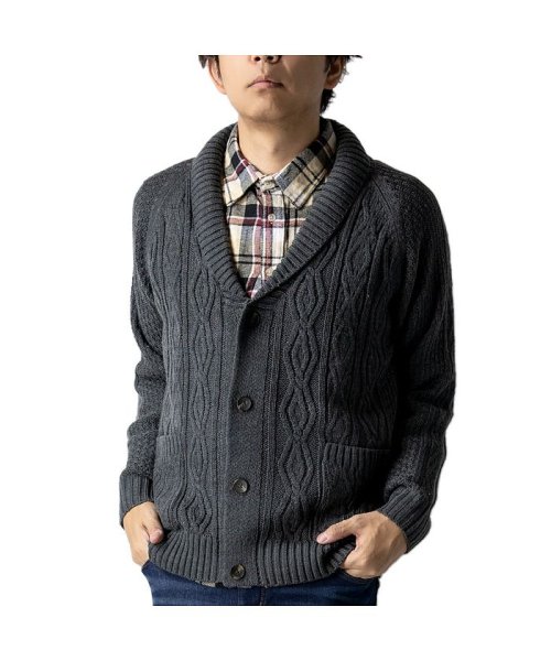 カーディガン メンズ ショールカラー ニット カーデ ショールカーディガン シンプル ニットカーデ Geneless Geneless Magaseek