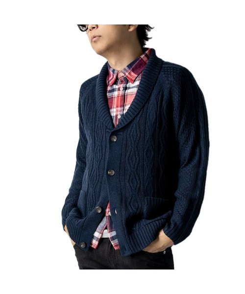 カーディガン メンズ ショールカラー ニット カーデ ショールカーディガン シンプル ニットカーデ Geneless Geneless Magaseek