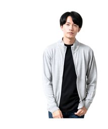  GENELESS(GENELESS)/カーディガン メンズ 秋冬 冬物 ニット ビジネス カシミヤタッチ ハイネック セーター 立ち襟 タートルネック/グレー