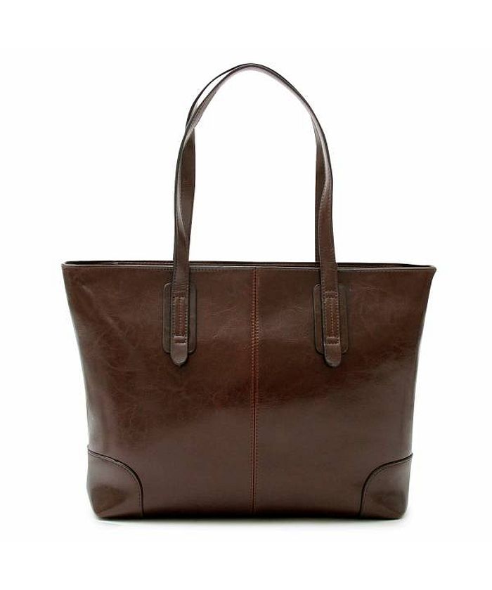 ロエベ　ダークブラウン レザー トートバッグ LOEWE ロエベ レオ トートバッグ レザー ダークブラウン