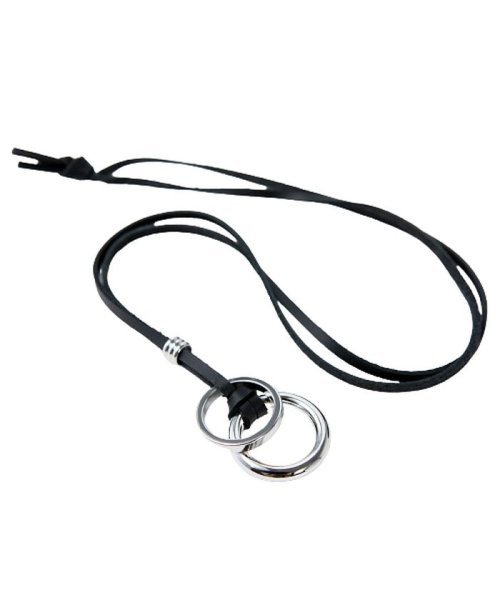 セール メンズ アクセサリー ネックレス レザー リング ダブルリング 革紐 紐 プレゼント ギフト 全2色 Geneless Geneless Magaseek