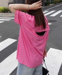 LOWYBYCORNERS(コーナーズ)/バックオープンTシャツ/ピンク