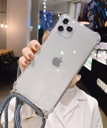 shopnikoniko(ショップにこにこ)/ストラップ付きクリアスマホケース 【即納】 Phone14 シンプル ストラップ付き ショルダー クリアケース スマホカバーバッグ トレンド レディース  韓国/グリーン