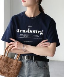 Riberry(リベリー)/【GILDAN】 strasbourgプリントTシャツ/ネイビー