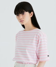 ADAM ET ROPE'(アダム　エ　ロペ)/【agnes b. pour ADAM ET ROPE'】ハーフスリーブボーダーTシャツ/ピンク（63）