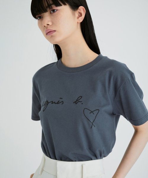 ADAM ET ROPE'(アダム　エ　ロペ)/【一部カラーWEB限定】【agnes b. pour ADAM ET ROPE'】HEAT－Tシャツ/チャコール（06）