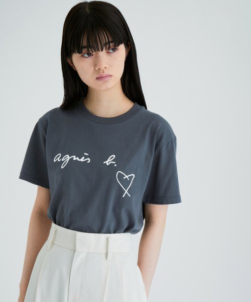 ADAM ET ROPE'(アダム　エ　ロペ)/【一部カラーWEB限定】【agnes b. pour ADAM ET ROPE'】HEAT－Tシャツ/グレー系（09）