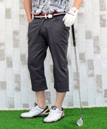 TopIsm(トップイズム)/ゴルフパンツ メンズ ゴルフウェア クロップド ストレッチ ハーフパンツ 短パン ズボン 大きいサイズ/チャコールグレー