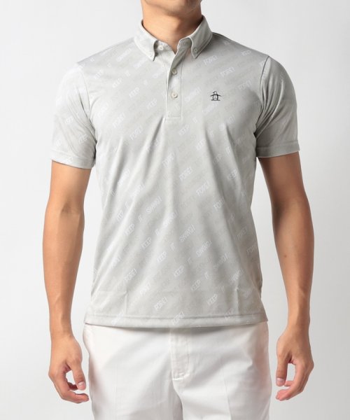 Munsingwear(マンシングウェア)/ECOSUNSCREENメッセージロゴジャカード半袖ポロシャツ【アウトレット】/ホワイト