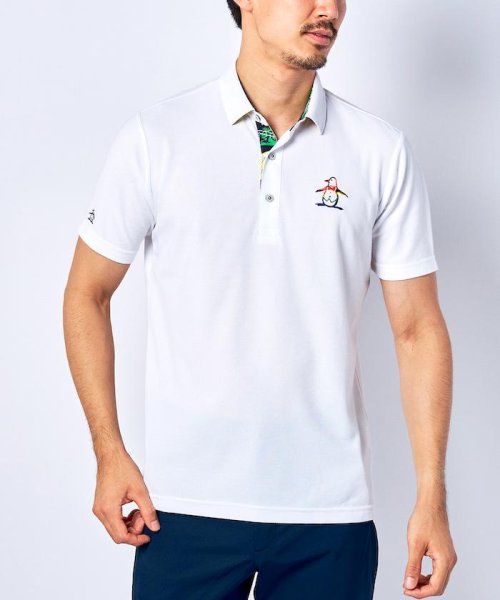 Munsingwear(マンシングウェア)/SUNSCREEN鹿の子バックプリント半袖ポロシャツ【アウトレット】/ホワイト