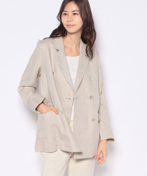 MICA&DEAL(マイカアンドディール)/double linen jkt/BEIGE