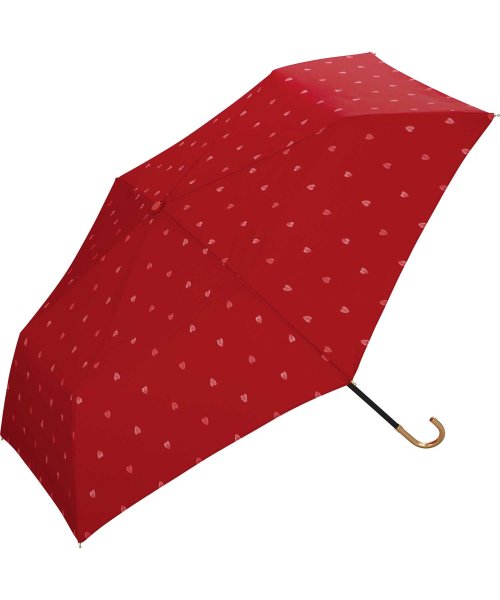 Wpc．(Wpc．)/【Wpc.公式】雨傘 タイニーハート ミニ  50cm 晴雨兼用 レディース 折りたたみ傘/RD