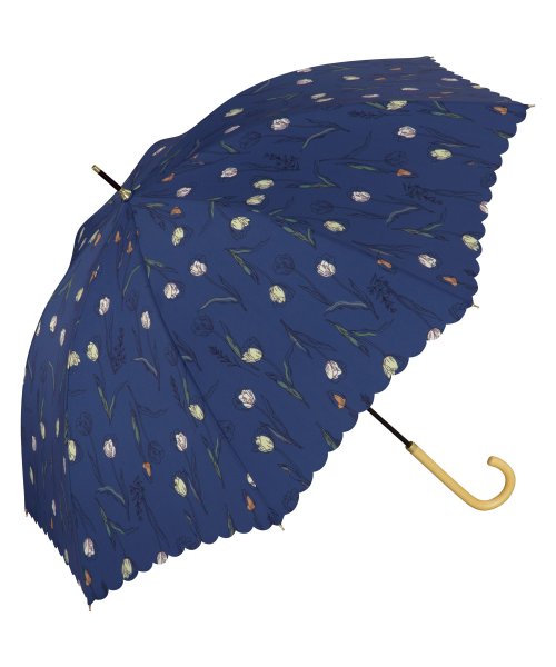 Wpc．(Wpc．)/【Wpc.公式】雨傘 ヴィンテージチューリップ  58cm 継続はっ水 晴雨兼用 レディース 長傘/BL
