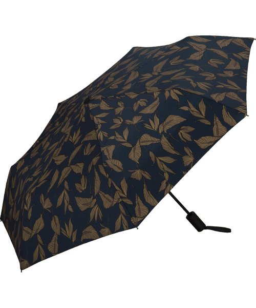 Wpc．(Wpc．)/【Wpc. 公式】雨傘 UNISEX ASC FOLDING UMBRELLA  58cm 安全自動開閉 継続はっ水 晴雨兼用 メンズ レディース 折りたたみ傘/リーフ
