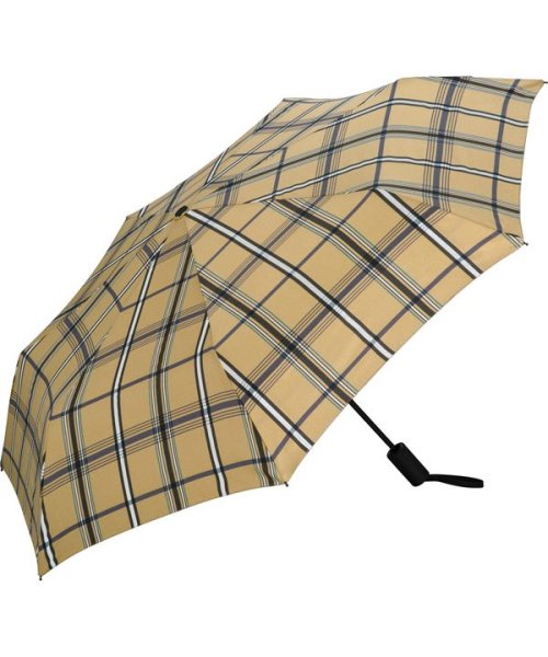 Wpc．(Wpc．)/【Wpc. 公式】雨傘 UNISEX ASC FOLDING UMBRELLA  58cm 安全自動開閉 継続はっ水 晴雨兼用 メンズ レディース 折りたたみ傘/ブラウンチェック