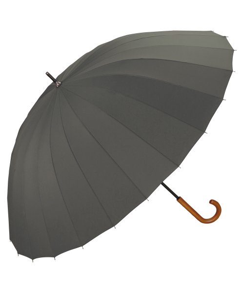 Wpc．(Wpc．)/【Wpc.公式】雨傘 24本骨アンブレラ  65cm 和傘風 大きい 丈夫 メンズ レディース 長傘/BK