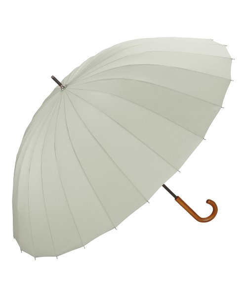 Wpc．(Wpc．)/【Wpc.公式】雨傘 24本骨アンブレラ  65cm 和傘風 大きい 丈夫 メンズ レディース 長傘 父の日 ギフト プレゼント/GY
