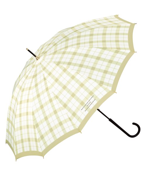 Wpc．(Wpc．)/【Wpc.公式】雨傘 12本骨チェック  55cm 継続はっ水 晴雨兼用 レディース 長傘/BE