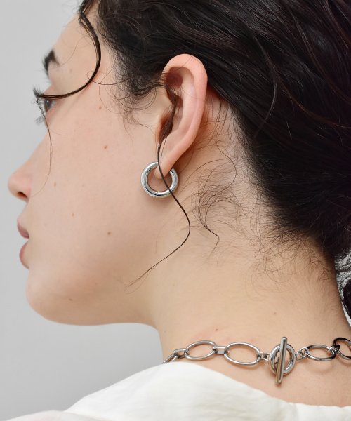 Lhme チャンキーフープピアス シルバー サージカルステンレス Lhme Lhme Magaseek