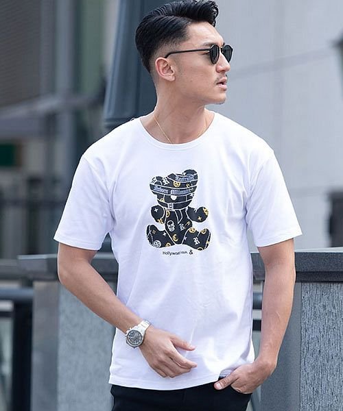 Hollywood Rich パンクベアプリントクルーネック半袖tシャツ メンズ 半袖 ブランド おしゃれ トップス カットソー クルーネック パンクベア エスビーセレクト Sb Select Magaseek