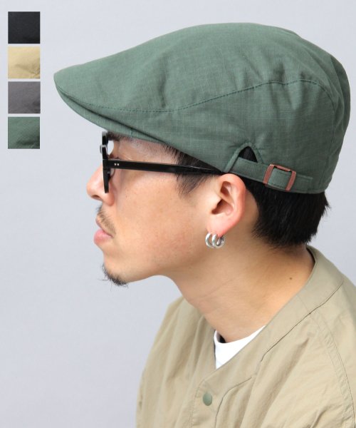 Besiquenti(ベーシックエンチ)/YOSEMITE リップストップ コットン ハンチング ハンチング帽 アースカラー 帽子 メンズ カジュアル シンプル/グリーン